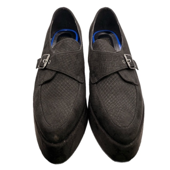 Dolls Kill | Black Library Luxe Platform Shoes with Silver Buckle NIB - Picture 4 of 15